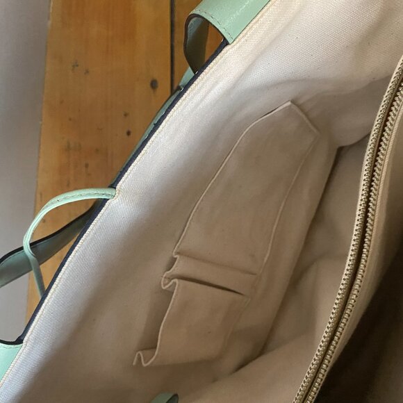 Vintage Kate Spade Canvas Tote with Leather Straps - Picture 8 of 9